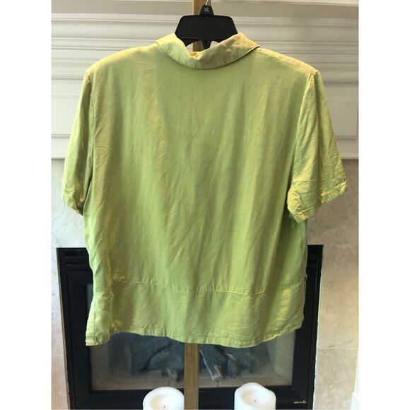 Froxx Women’s Green Striped Pattern 2 Piece Suit Blazer and Pants Size L - Picture 2 of 12